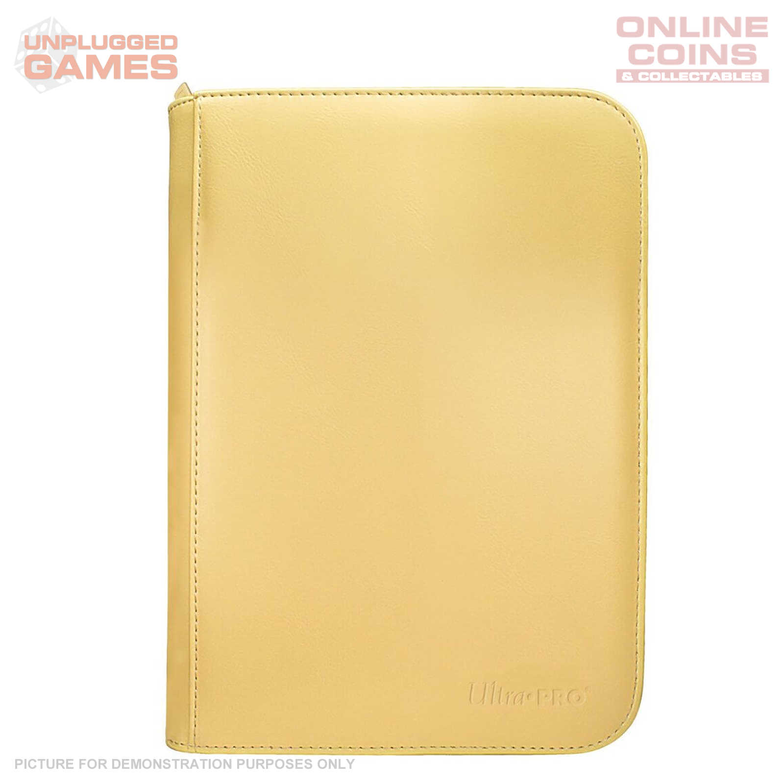 ULTRA PRO Binder - Vivid 4-Pocket Zippered Pro-Binder - YELLOW